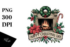 Retro Happy Christmas Day Png Product Image 5