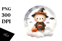 Cute Baby Bear Halloween PNG Product Image 1