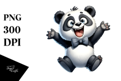 Silly Panda with Dramatic Despair PNG Product Image 1
