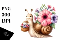 Detailed Baby Snail Bouquet | Clipart Product Image 1