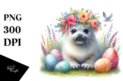 Adorned Baby Seal Easter Eggs PNG Product Image 1
