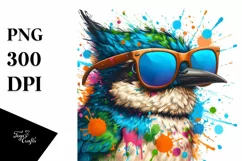 Quirky Colorful Bird Sticker | Sublimation | Clipart Product Image 3