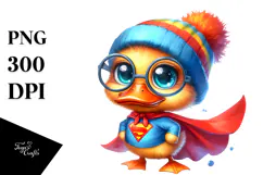 Watercolor Baby Duck PNG Product Image 1