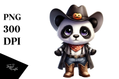 Baby Panda with Cowboy Boots, Clipart PNG Product Image 1