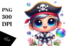 Cute Baby Fairy Pirate PNG Product Image 1
