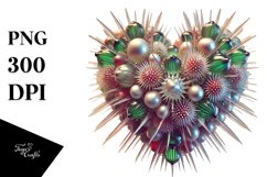 Spikes Retro Heart PNG Product Image 1