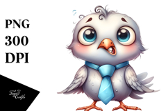 Funny Baby Dove Standing Tie Clipart Product Image 1