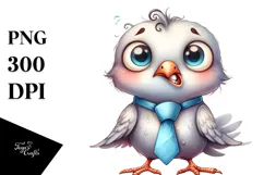 Funny Baby Dove Standing Tie Clipart Product Image 1