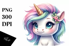 Cute Baby Unicorn with a Cool Haircut Product Image 1