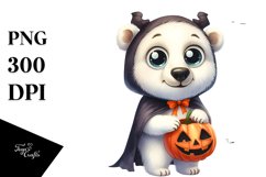 Polar Bear Halloween Dressed | Sublimation | Clipart Product Image 3