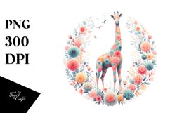 Colorful Giraffe Floral Product Image 3