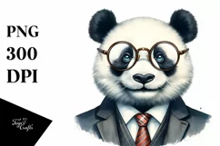a Detailed Watercolor Panda Portrait Product Image 1