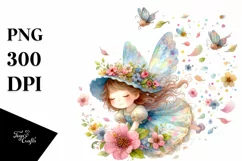 Fairy Flower Petals Wind Watercolor Cute Product Image 3