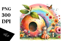 Illustration Fairy House Rainbow | Clipart Product Image 1
