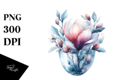 Abstract Watercolor Magnolia | Clipart Product Image 1