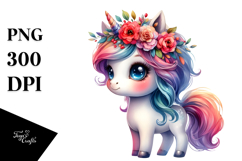 Cool Unicorn with Expressive Face PNG Product Image 1