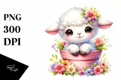 Colorful Smiling Baby Lamb in Pocket | Clipart Product Image 3