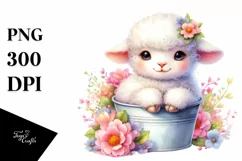Colorful Smiling Baby Lamb in Pocket | Clipart Product Image 3
