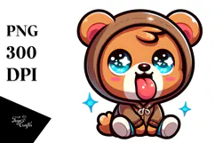 Cute Cartoon Bear PNG Product Image 1