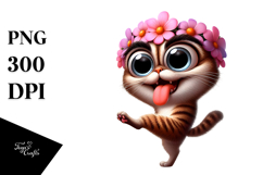 Goofy Dancing Cat PNG Product Image 1