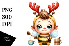 Enthusiastic Bee PNG Product Image 1