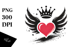 Paintbrush Heart, PNG Product Image 1