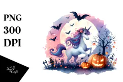 Simple Unicorn in Halloween Scenery, 20 oz Tumbler Product Image 1