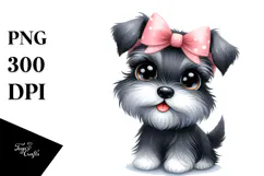 Happy Baby Miniature Schnauzer PNG Product Image 1