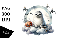 Seal Dressed for Halloween, Transparent PNG Product Image 1
