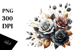 Colorful Black Roses, High-Res PNG Product Image 1