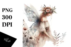Washed Watercolor Boho Fairy, Transparent PNG Product Image 1