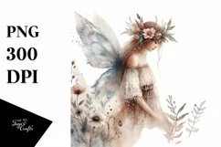 Washed Watercolor Boho Fairy, Transparent PNG Product Image 3