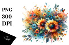 Pastel Sunflower PNG Product Image 1