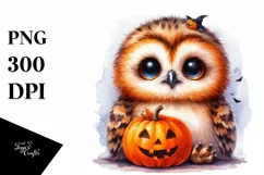 Cute Baby Owl Sitting PNG Product Image 1