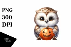 Cute Baby Owl Sitting PNG Product Image 1
