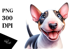 Watercolor Baby Bull Terrier, PNG Product Image 1