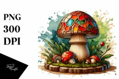 Wooden Stained Mushroom, Transparent PNG Product Image 1