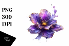 Abstract Detailed Violet | Watercolor Clipart Product Image 1