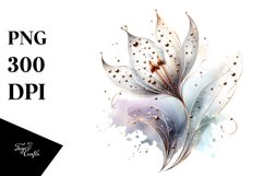 Abstract Artistic Snowdrop Made of Shiny Material Clipart Product Image 3