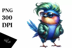 Cute Bird with Goofy Smile PNG Product Image 3