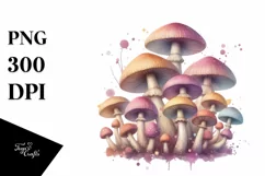 Detailed Pastel Mushroom, Transparent PNG Product Image 3