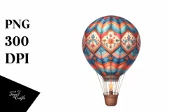 a Vintage Hot Air Balloon with Fireworks Sticker Product Image 3