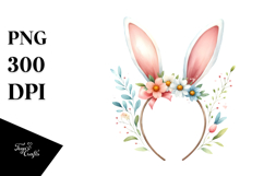 Easter Girly Bunny Ears PNG Product Image 1