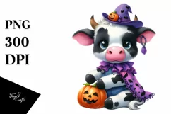Vibrant Drawing Cute Baby Cow | Clipart Product Image 1