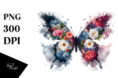 Grungy Butterfly Painting, High-Res PNG Product Image 1