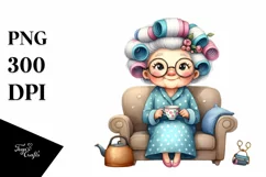 Character Tea Cup Hair Curlers Watercolor Product Image 3