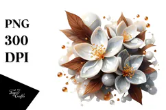 y Jasmine Watercolor Splash PNG Product Image 1
