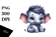 Cute Baby Elephant PNG Product Image 1