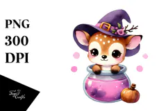 Cute Baby Deer Popping Out from Witch Potion Product Image 1