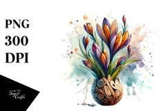 Wooden Crocus, Stained Clipart Product Image 3